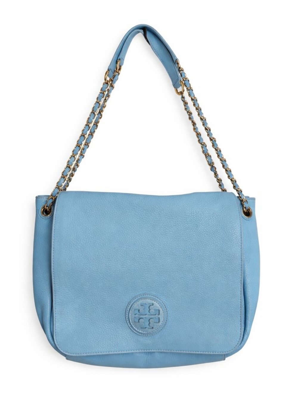 Tory Burch Marion Shoulder Bag Riviera Blue | Leather Chain Tote